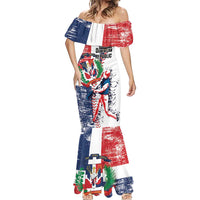 Personalized Baseball Dominican Republic Mermaid Dress Come On Team DR Grunge Style