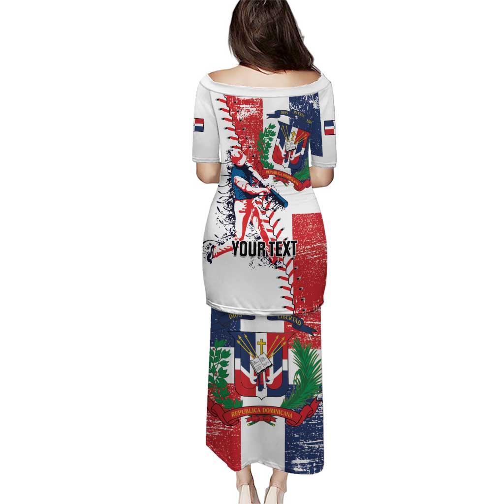 Personalized Baseball Dominican Republic Puletasi Come On Team DR Grunge Style