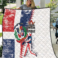 Baseball Dominican Republic Quilt Come On Team DR Grunge Style