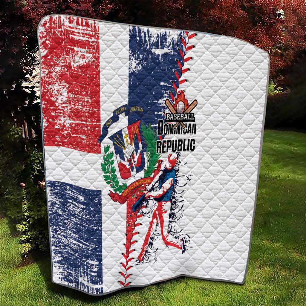 Baseball Dominican Republic Quilt Come On Team DR Grunge Style