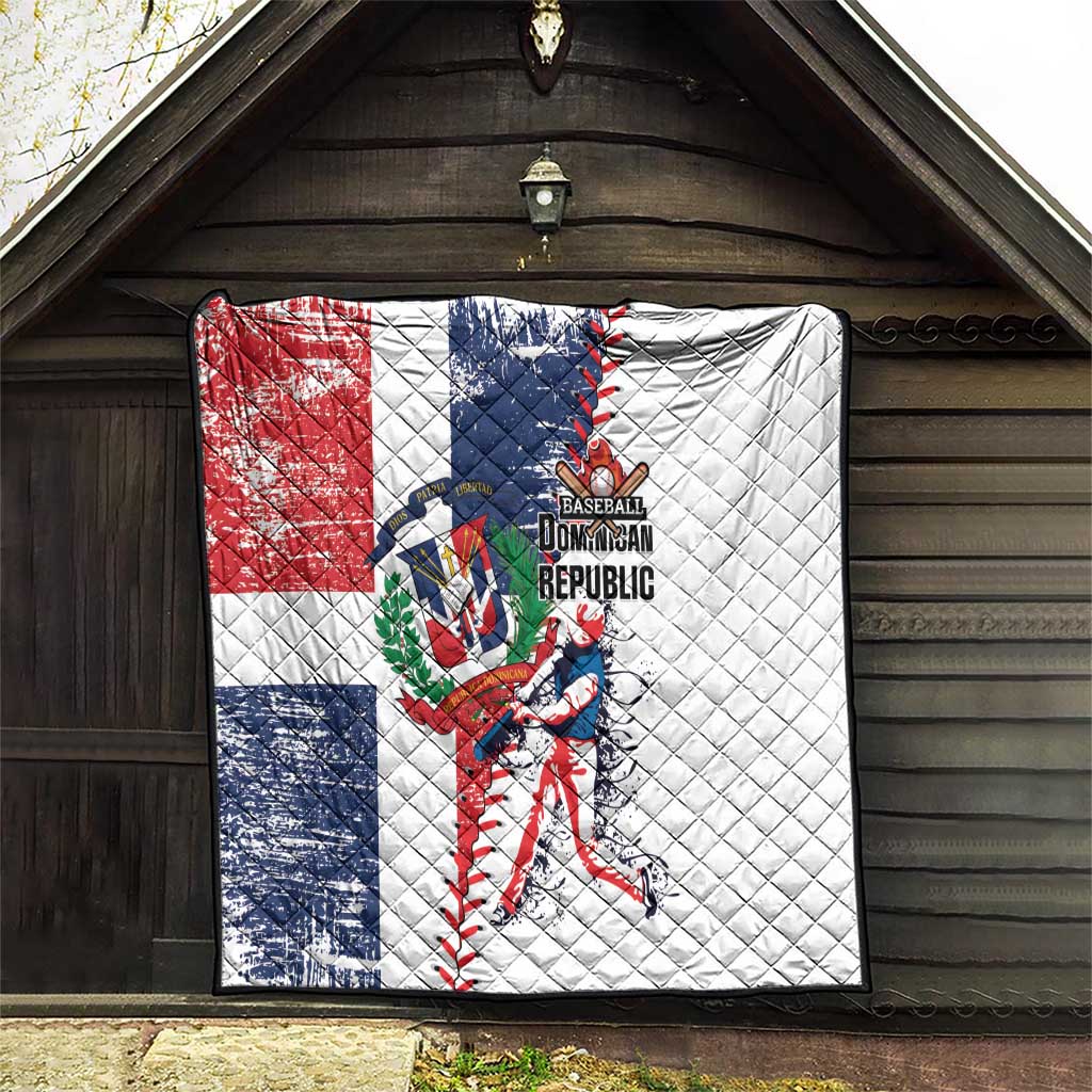 Baseball Dominican Republic Quilt Come On Team DR Grunge Style