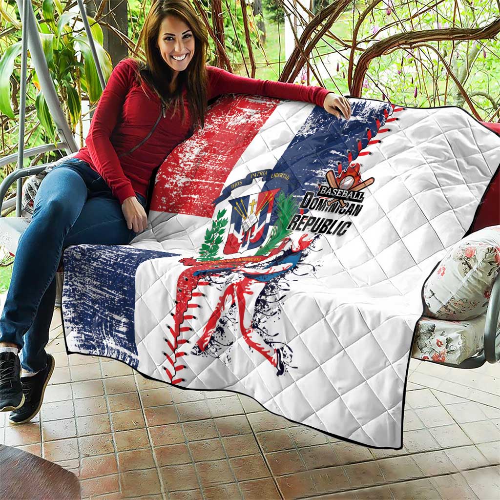 Baseball Dominican Republic Quilt Come On Team DR Grunge Style