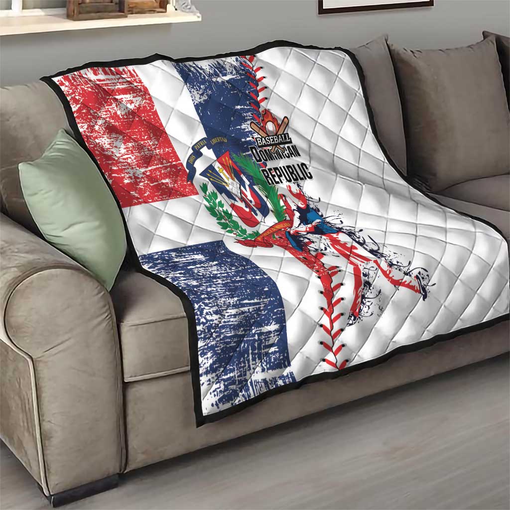 Baseball Dominican Republic Quilt Come On Team DR Grunge Style