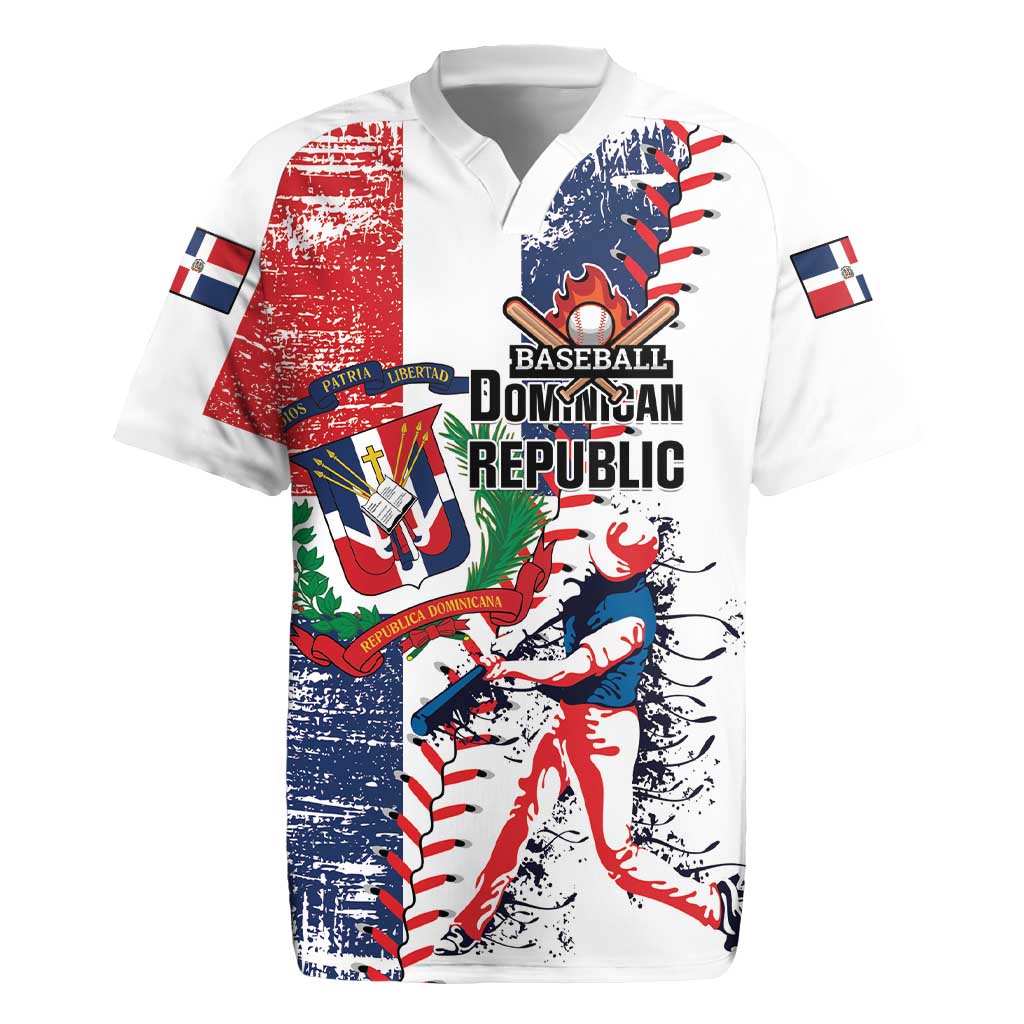 Personalized Baseball Dominican Republic Rugby Jersey Come On Team DR Grunge Style
