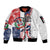 Personalized Baseball Dominican Republic Sleeve Zip Bomber Jacket Come On Team DR Grunge Style