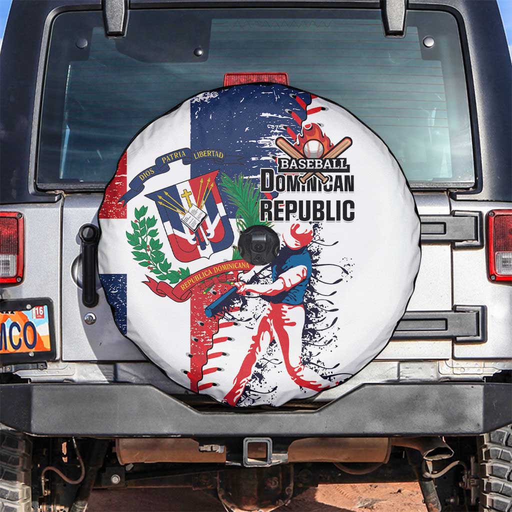 Baseball Dominican Republic Spare Tire Cover Come On Team DR Grunge Style