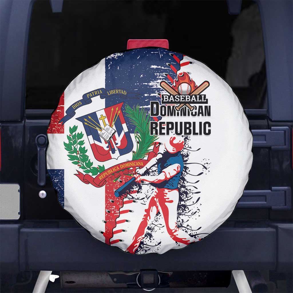 Baseball Dominican Republic Spare Tire Cover Come On Team DR Grunge Style