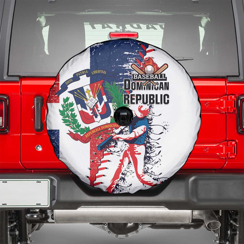 Baseball Dominican Republic Spare Tire Cover Come On Team DR Grunge Style