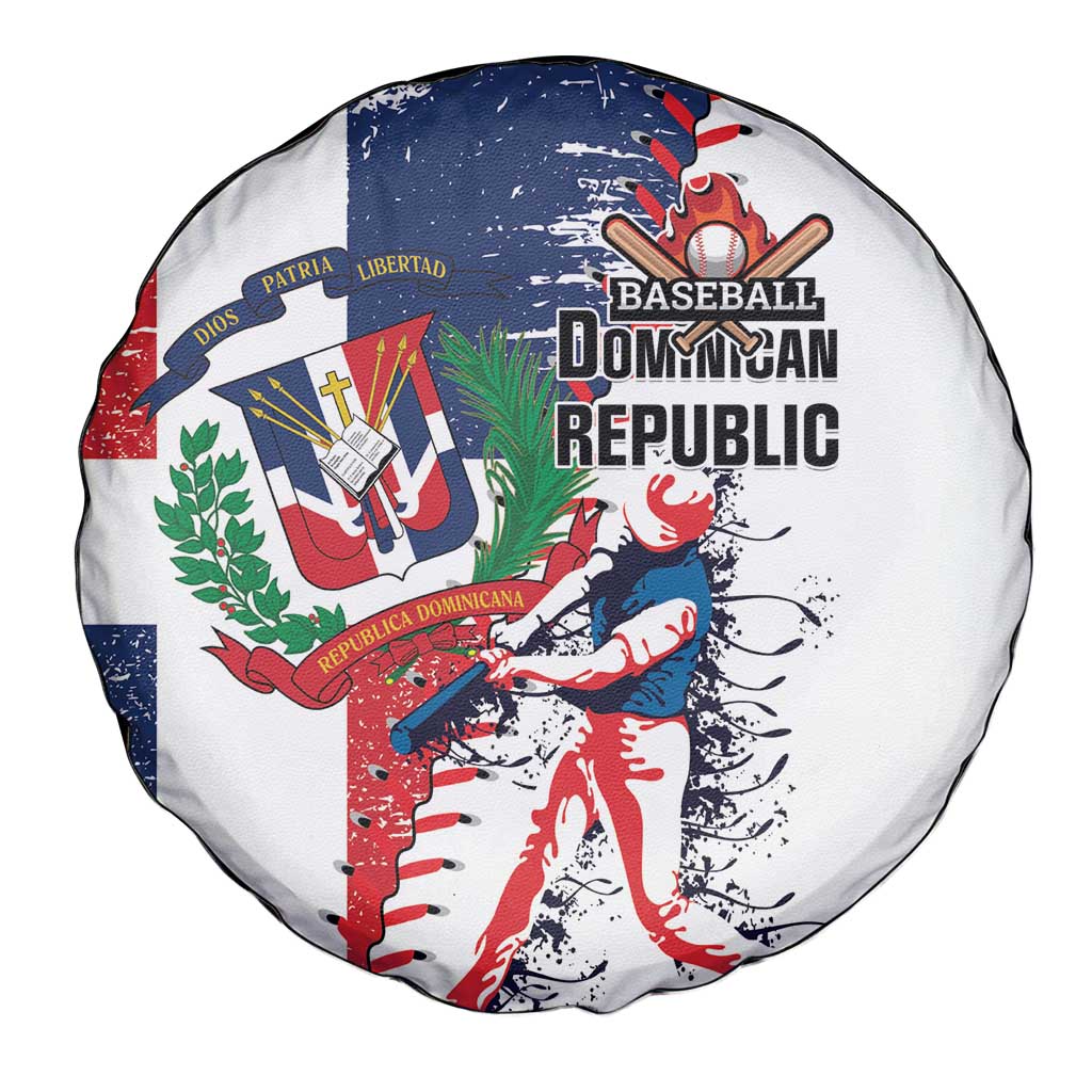 Baseball Dominican Republic Spare Tire Cover Come On Team DR Grunge Style