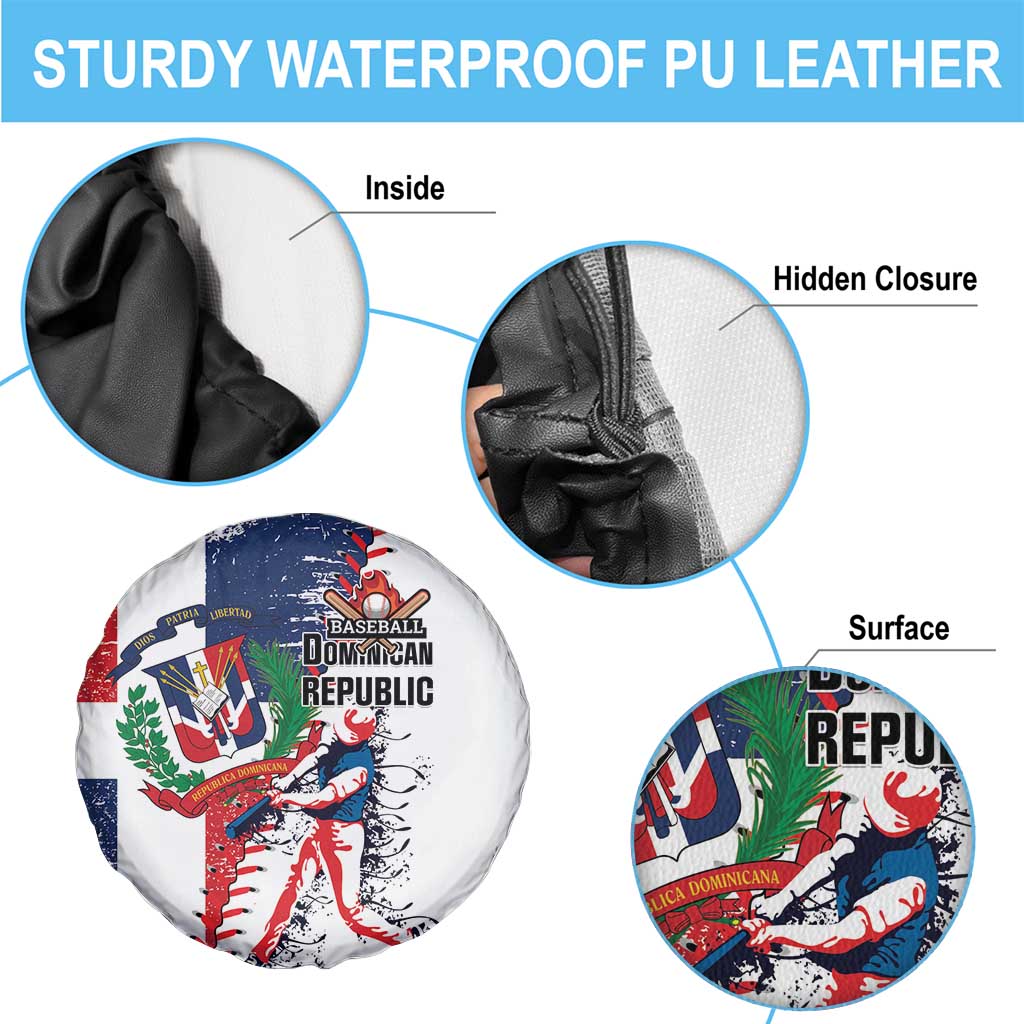 Baseball Dominican Republic Spare Tire Cover Come On Team DR Grunge Style