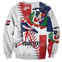Personalized Baseball Dominican Republic Sweatshirt Come On Team DR Grunge Style