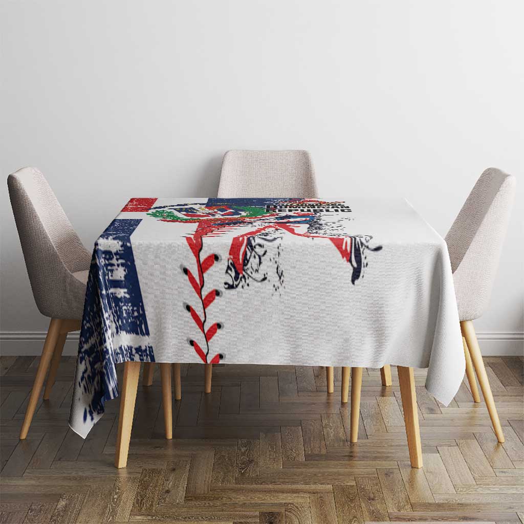 Baseball Dominican Republic Tablecloth Come On Team DR Grunge Style