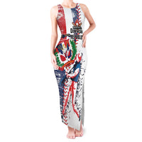Personalized Baseball Dominican Republic Tank Maxi Dress Come On Team DR Grunge Style