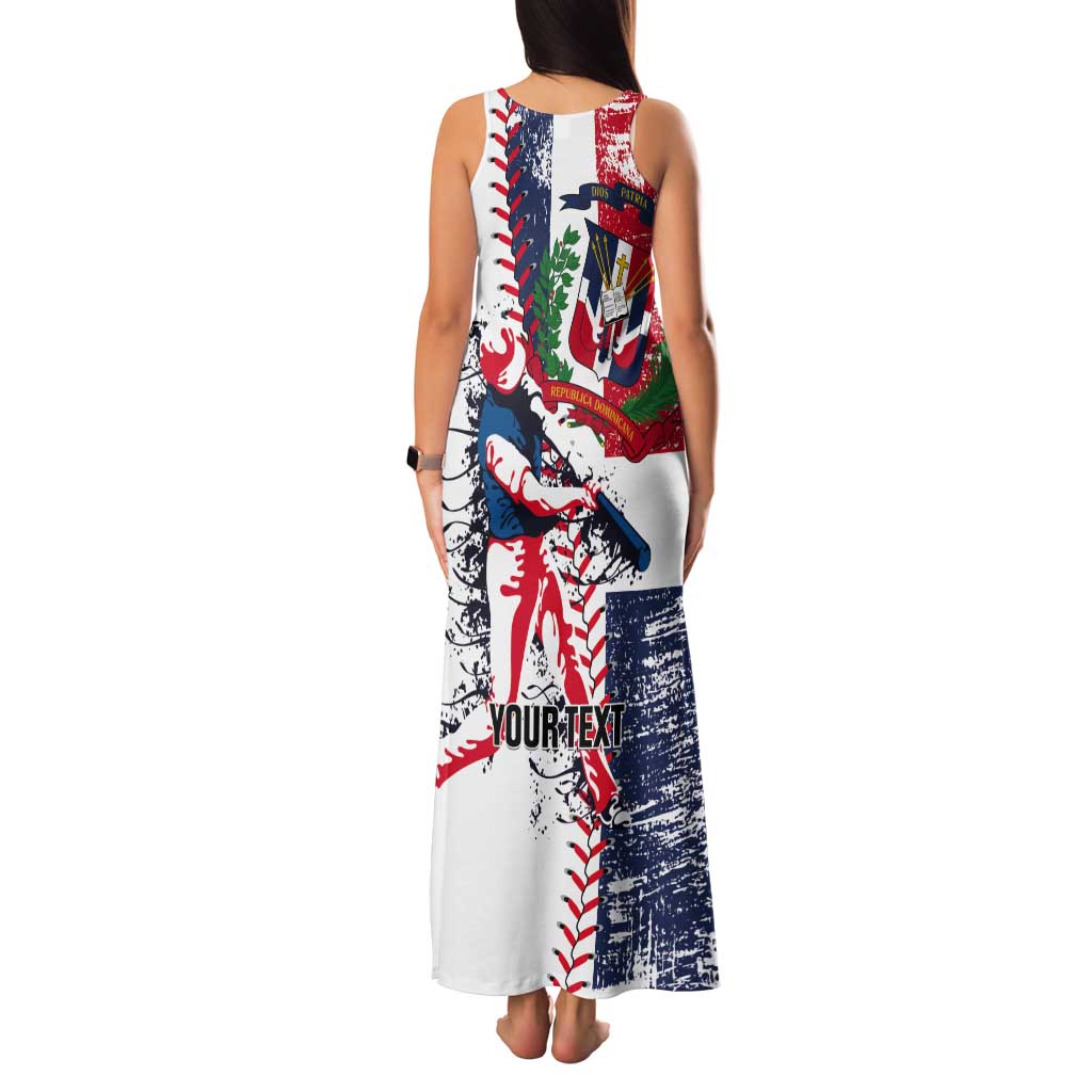Personalized Baseball Dominican Republic Tank Maxi Dress Come On Team DR Grunge Style