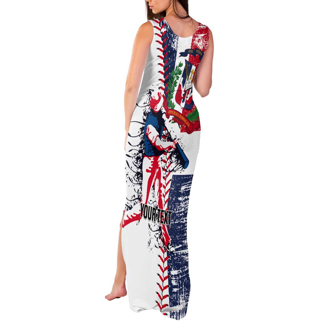 Personalized Baseball Dominican Republic Tank Maxi Dress Come On Team DR Grunge Style