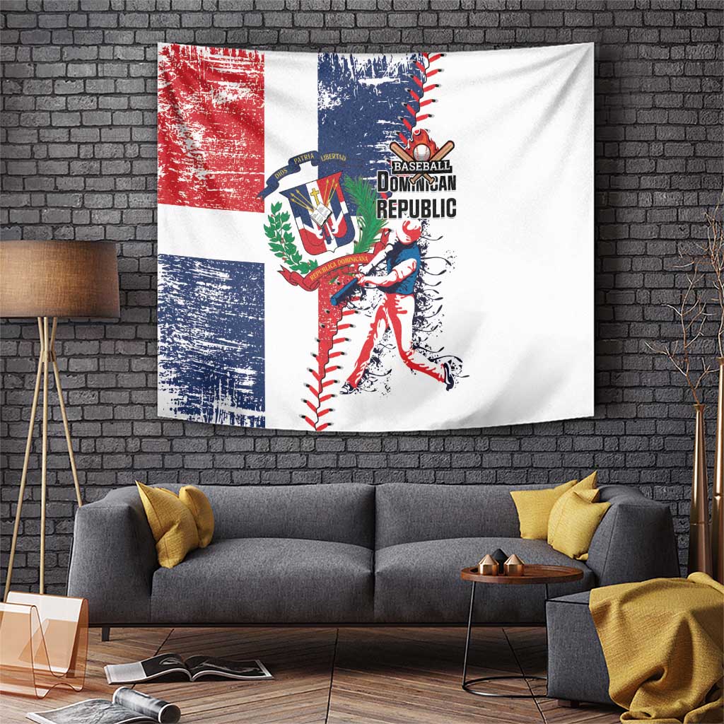 Baseball Dominican Republic Tapestry Come On Team DR Grunge Style