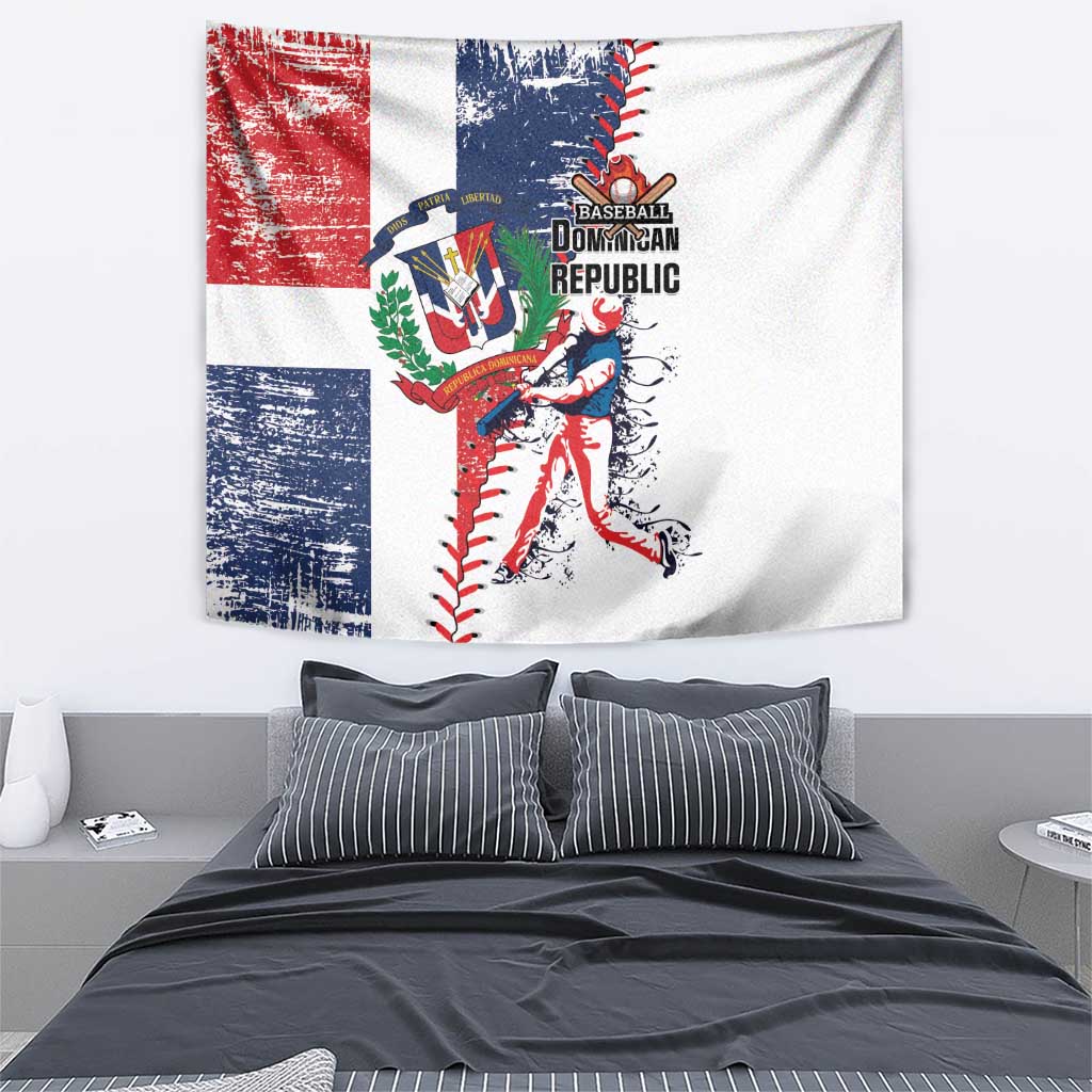 Baseball Dominican Republic Tapestry Come On Team DR Grunge Style