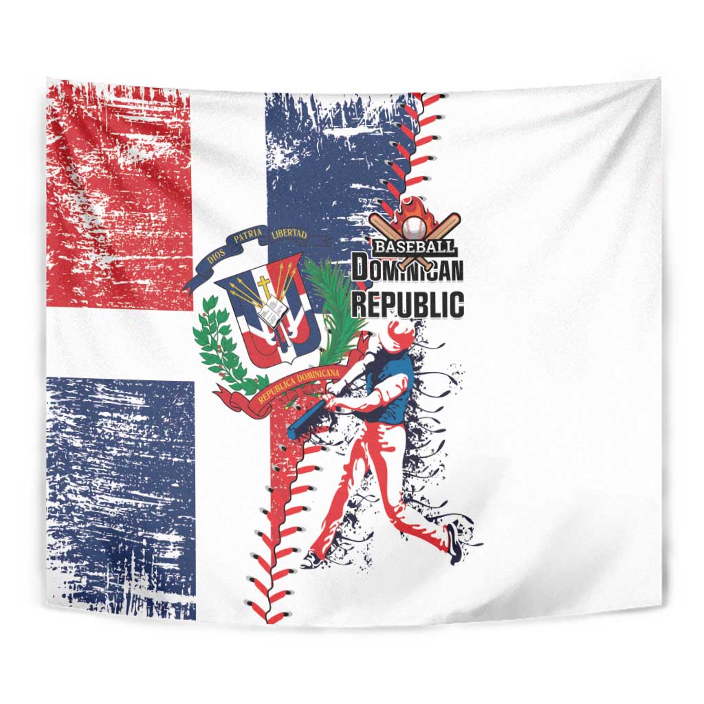 Baseball Dominican Republic Tapestry Come On Team DR Grunge Style