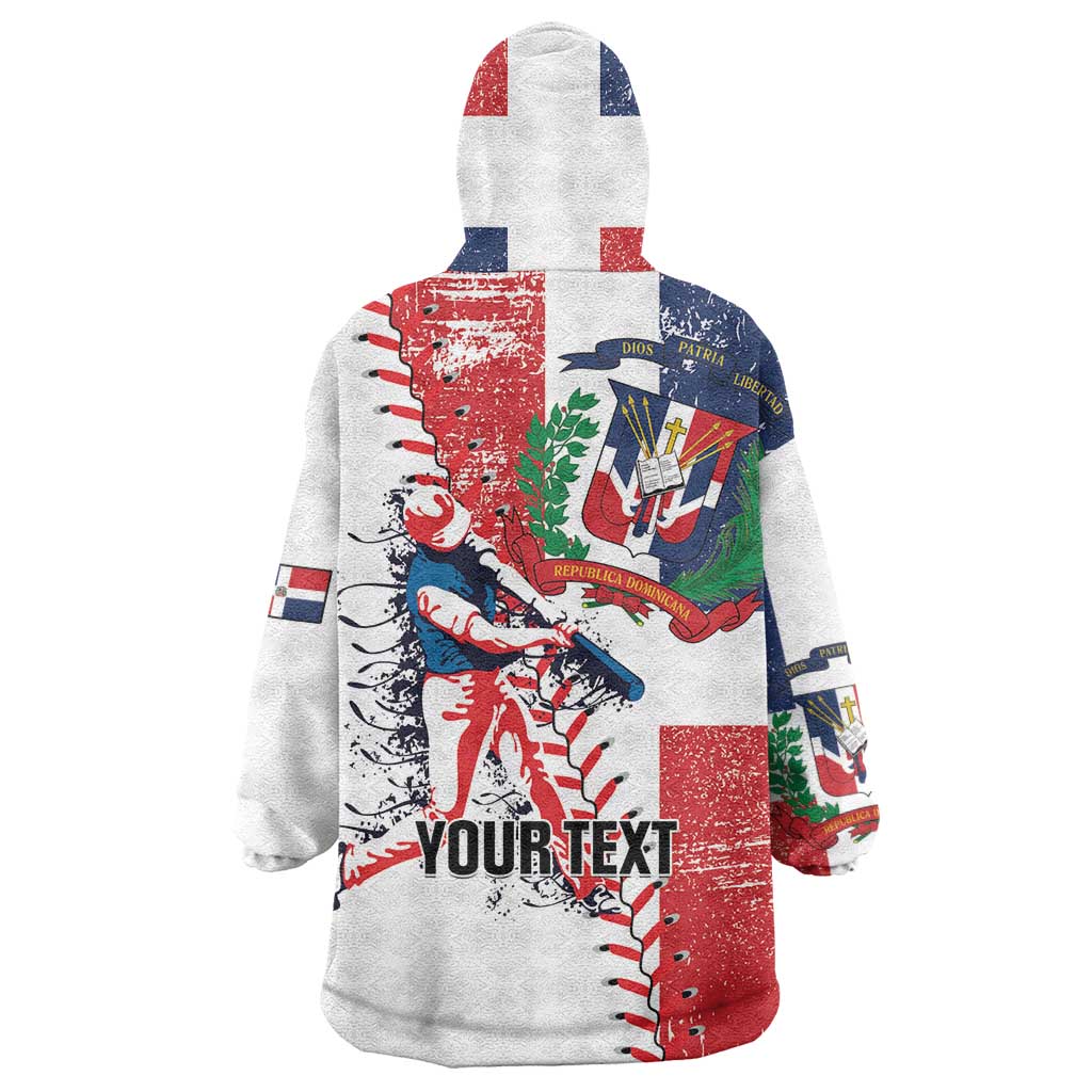 Personalized Baseball Dominican Republic Wearable Blanket Hoodie Come On Team DR Grunge Style