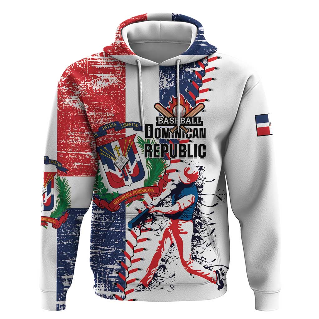 Personalized Baseball Dominican Republic Zip Hoodie Come On Team DR Grunge Style