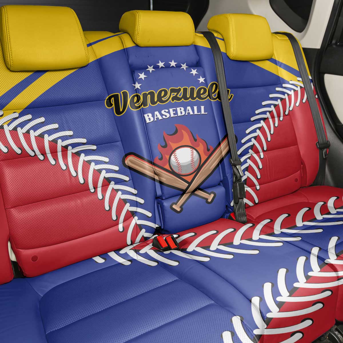 Baseball Venezuela Back Car Seat Cover Team Venezuela Go Champions