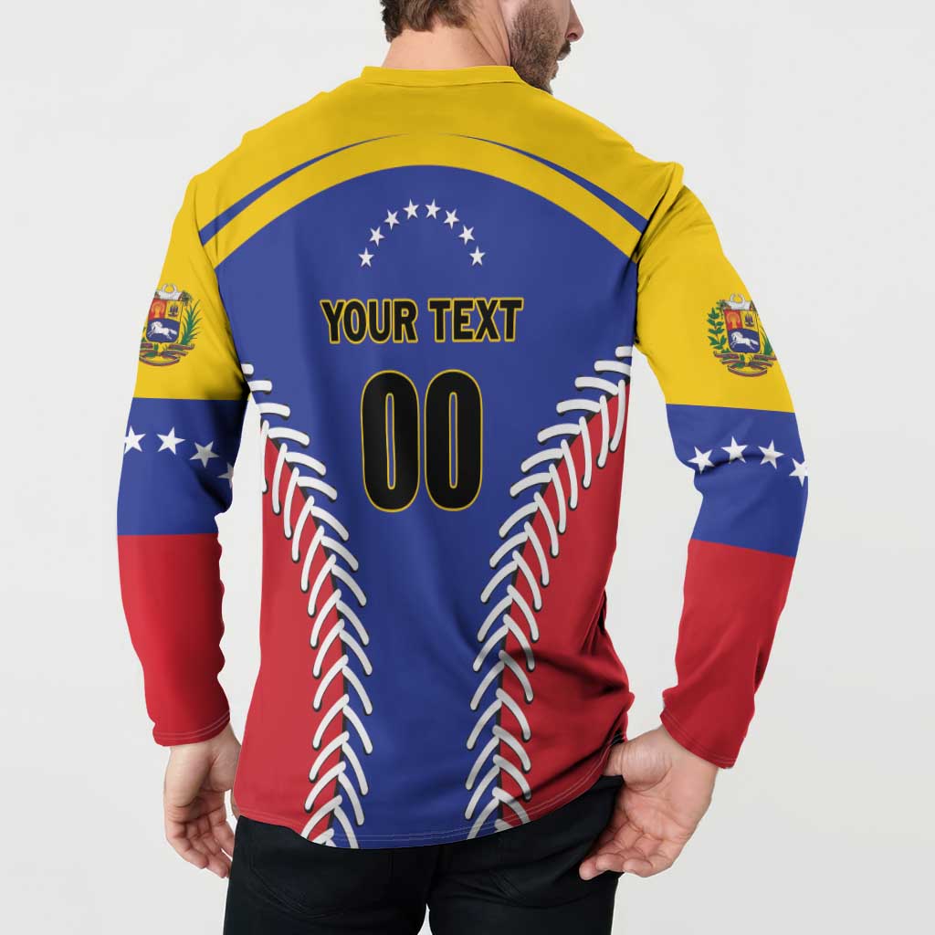 Custom Baseball Venezuela Button Sweatshirt Team Venezuela Go Champions
