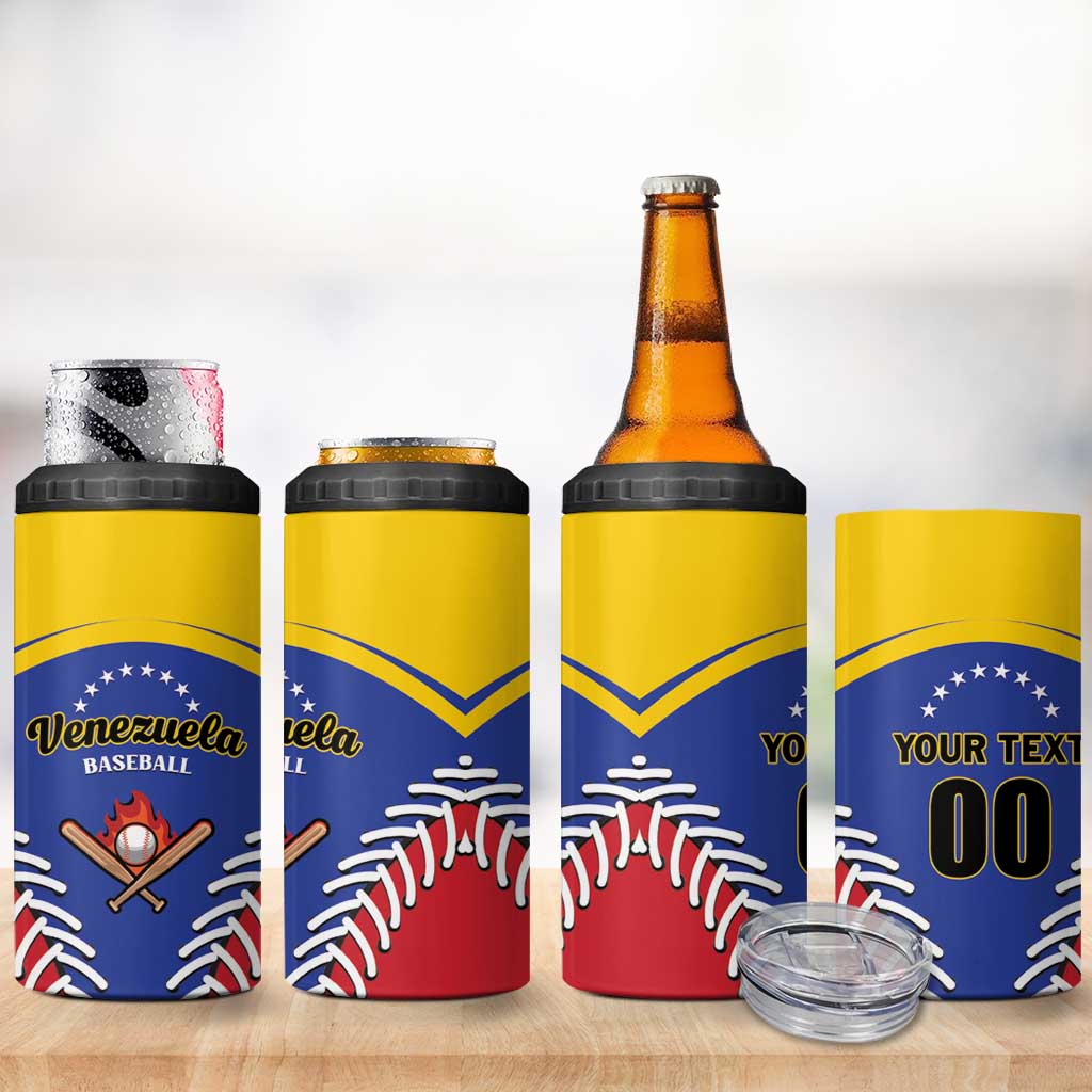 Custom Baseball Venezuela 4 in 1 Can Cooler Tumbler Team Venezuela Go Champions