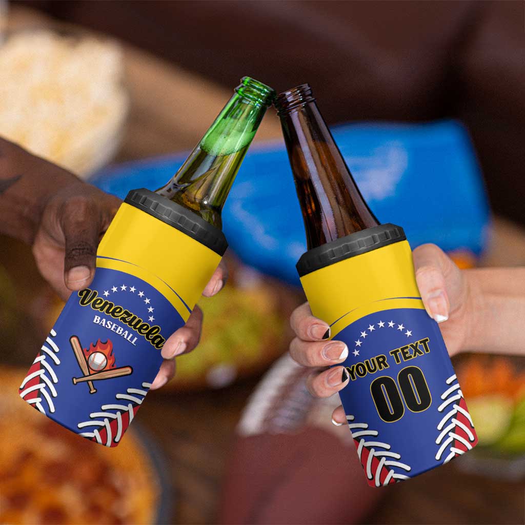 Custom Baseball Venezuela 4 in 1 Can Cooler Tumbler Team Venezuela Go Champions