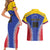 Custom Baseball Venezuela Couples Matching Short Sleeve Bodycon Dress and Hawaiian Shirt Team Venezuela Go Champions