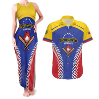 Custom Baseball Venezuela Couples Matching Tank Maxi Dress and Hawaiian Shirt Team Venezuela Go Champions