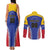 Custom Baseball Venezuela Couples Matching Tank Maxi Dress and Long Sleeve Button Shirt Team Venezuela Go Champions