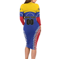 Custom Baseball Venezuela Family Matching Long Sleeve Bodycon Dress and Hawaiian Shirt Team Venezuela Go Champions
