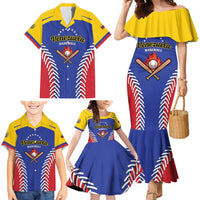 Custom Baseball Venezuela Family Matching Mermaid Dress and Hawaiian Shirt Team Venezuela Go Champions