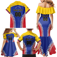 Custom Baseball Venezuela Family Matching Mermaid Dress and Hawaiian Shirt Team Venezuela Go Champions