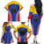 Custom Baseball Venezuela Family Matching Off The Shoulder Long Sleeve Dress and Hawaiian Shirt Team Venezuela Go Champions