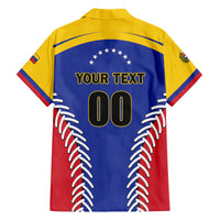 Custom Baseball Venezuela Family Matching Off The Shoulder Long Sleeve Dress and Hawaiian Shirt Team Venezuela Go Champions