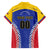 Custom Baseball Venezuela Family Matching Off The Shoulder Long Sleeve Dress and Hawaiian Shirt Team Venezuela Go Champions