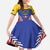 Custom Baseball Venezuela Family Matching Off Shoulder Maxi Dress and Hawaiian Shirt Team Venezuela Go Champions