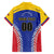Custom Baseball Venezuela Family Matching Off Shoulder Maxi Dress and Hawaiian Shirt Team Venezuela Go Champions