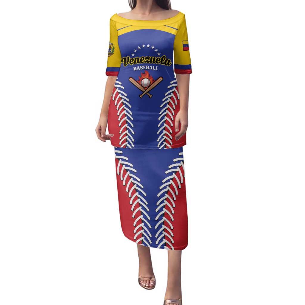 Custom Baseball Venezuela Family Matching Puletasi and Hawaiian Shirt Team Venezuela Go Champions