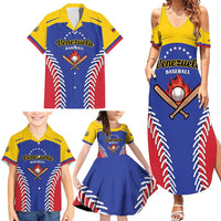 Custom Baseball Venezuela Family Matching Summer Maxi Dress and Hawaiian Shirt Team Venezuela Go Champions