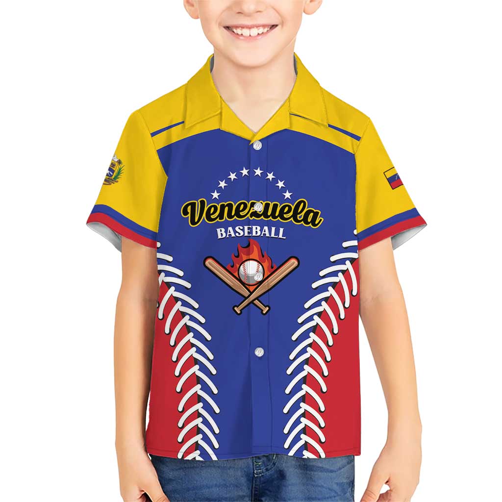 Custom Baseball Venezuela Kid Hawaiian Shirt Team Venezuela Go Champions