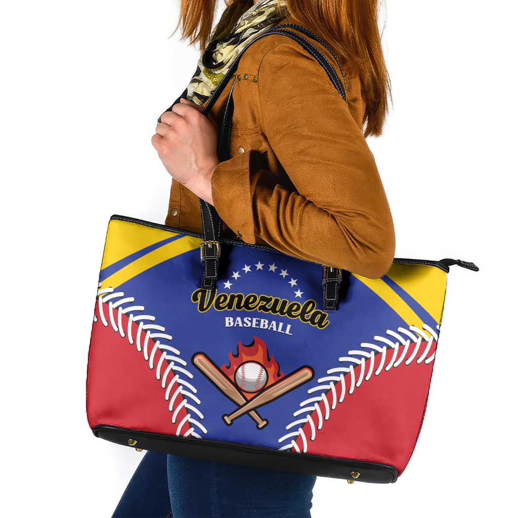 Baseball Venezuela Leather Tote Bag Team Venezuela Go Champions