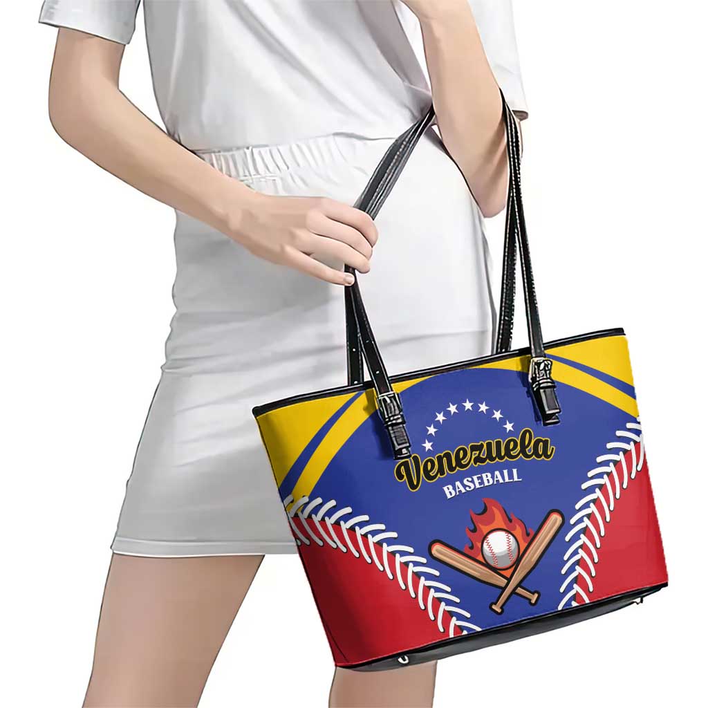 Baseball Venezuela Leather Tote Bag Team Venezuela Go Champions
