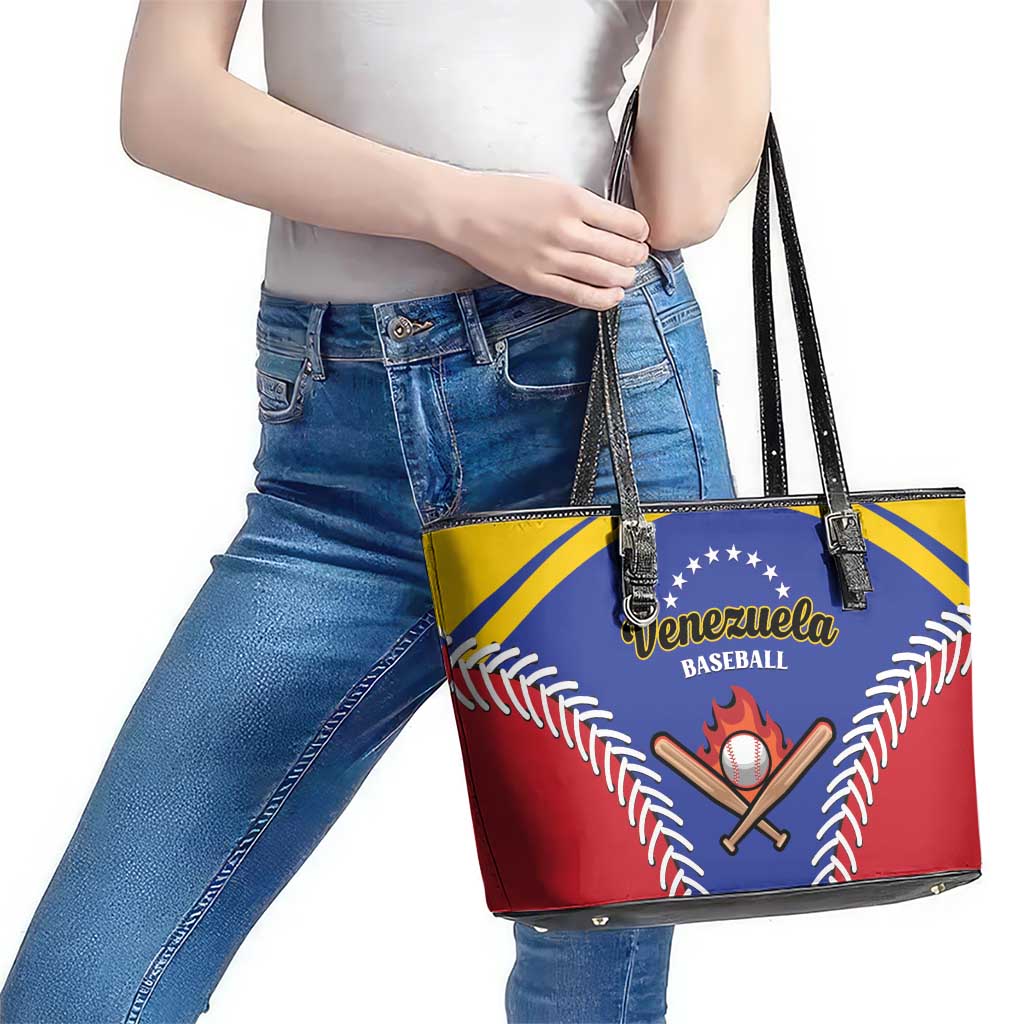 Baseball Venezuela Leather Tote Bag Team Venezuela Go Champions