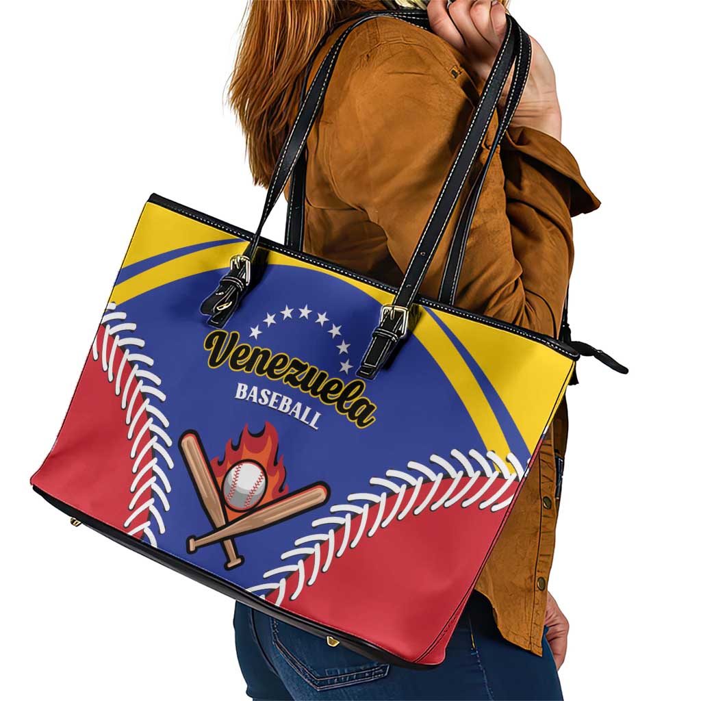 Baseball Venezuela Leather Tote Bag Team Venezuela Go Champions
