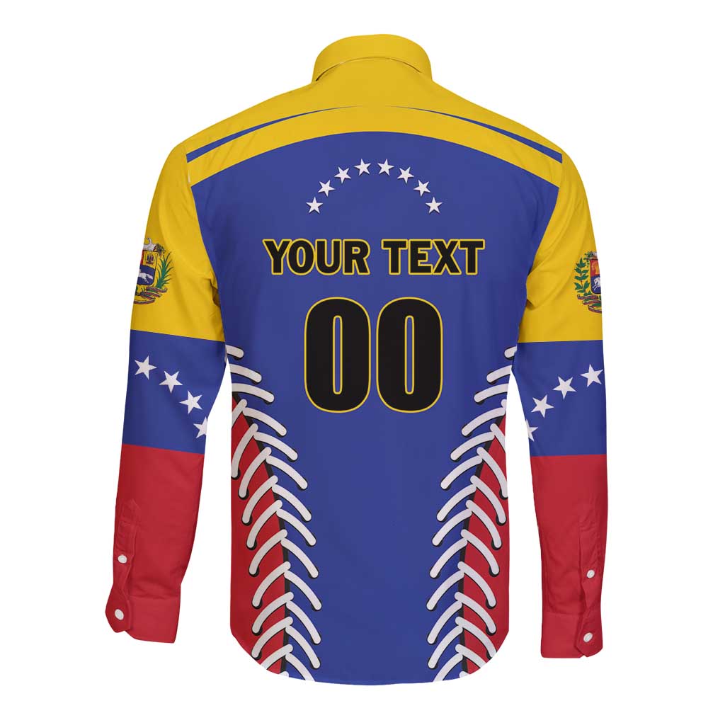 Custom Baseball Venezuela Long Sleeve Button Shirt Team Venezuela Go Champions