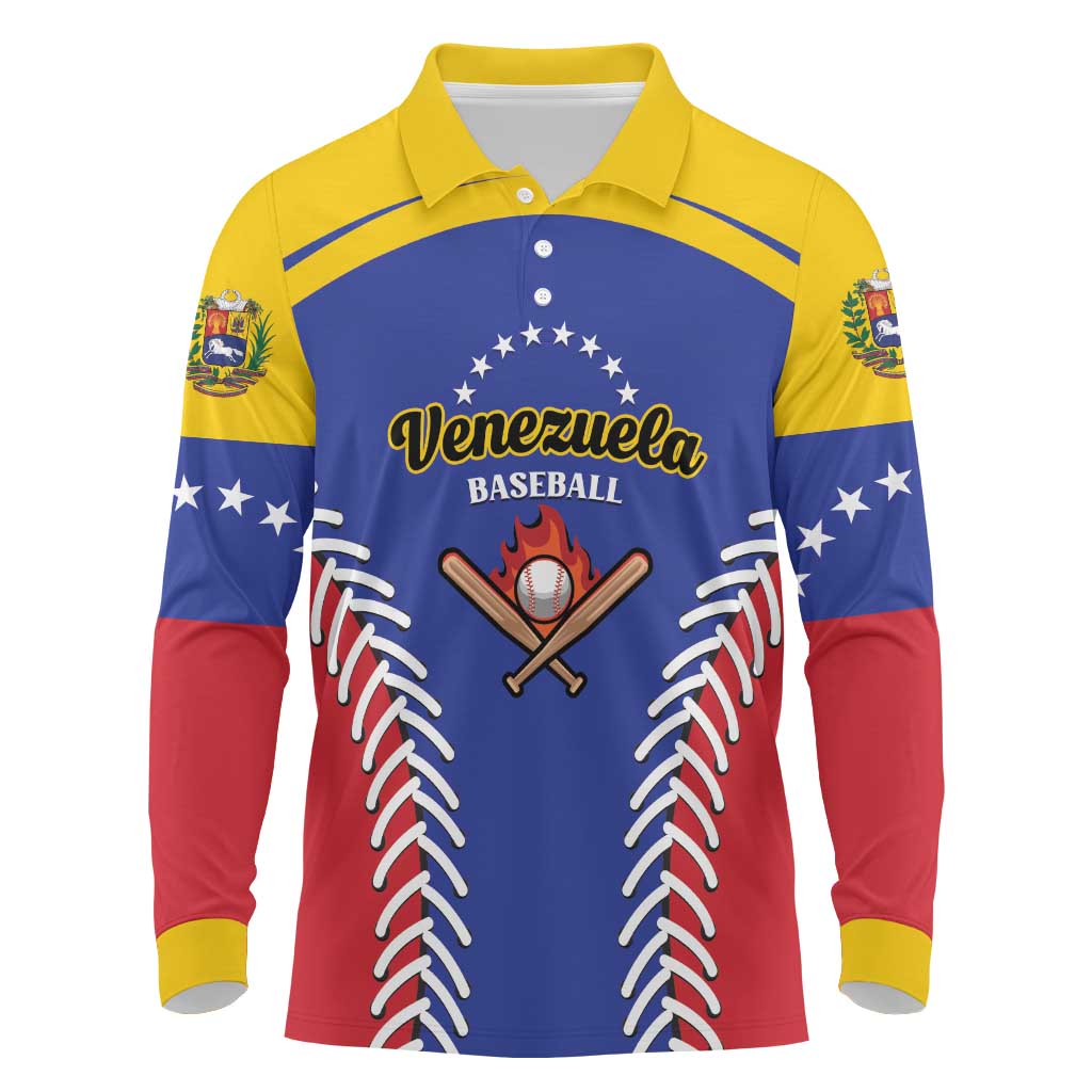 Custom Baseball Venezuela Long Sleeve Polo Shirt Team Venezuela Go Champions