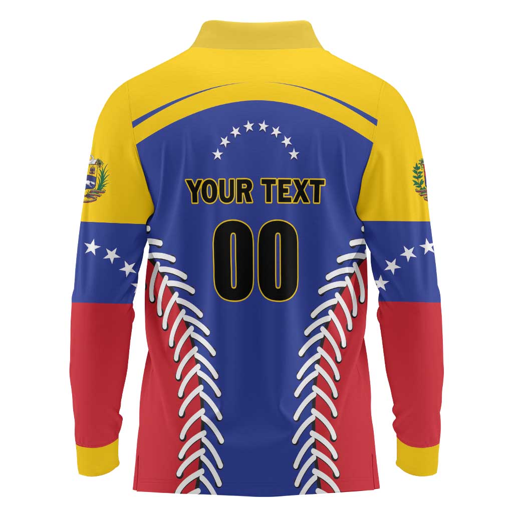 Custom Baseball Venezuela Long Sleeve Polo Shirt Team Venezuela Go Champions