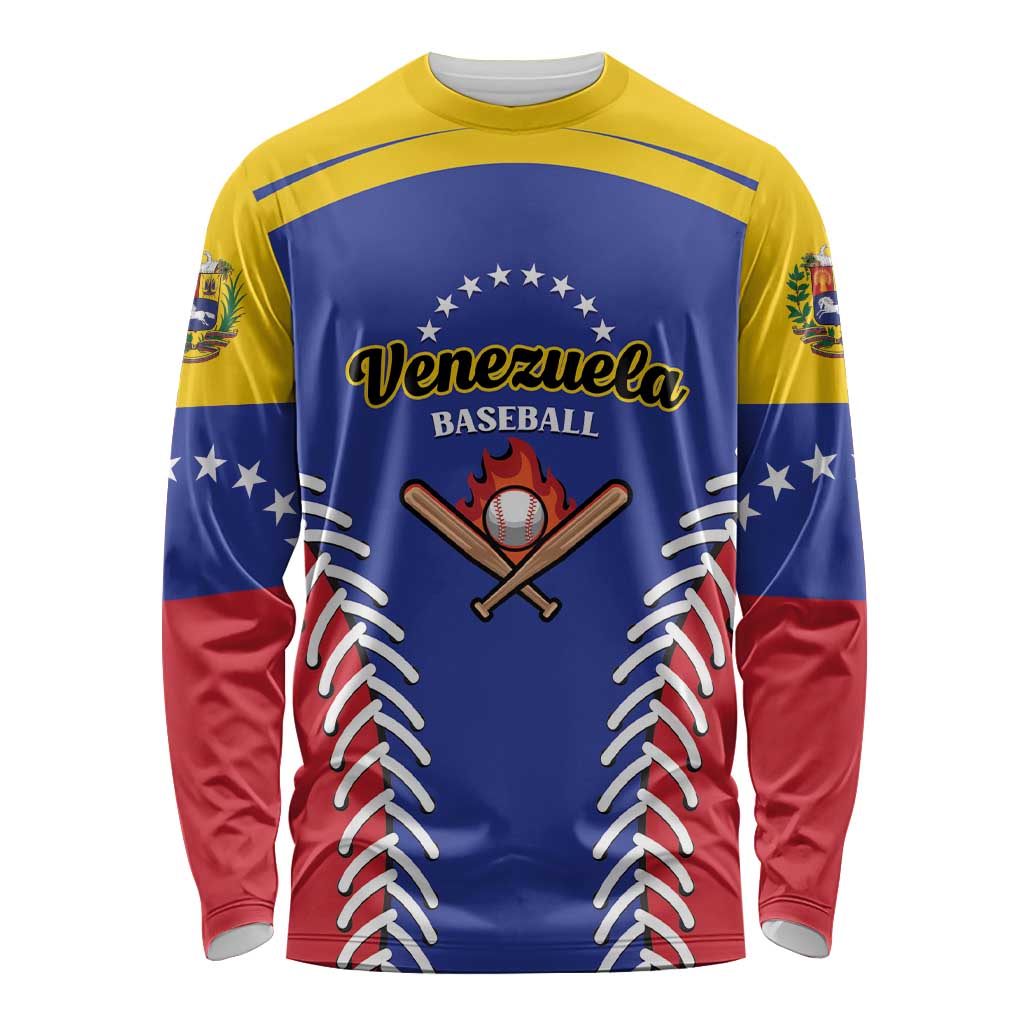 Custom Baseball Venezuela Long Sleeve Shirt Team Venezuela Go Champions